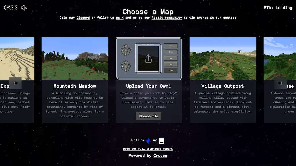 AI generated Minecraft - Oasis
